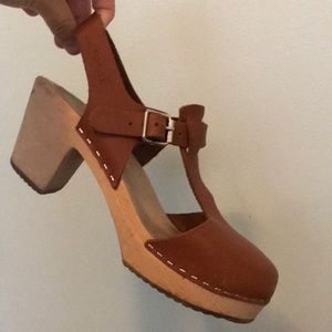 Lotta by Stockholm T-Strap Wooden Clogs